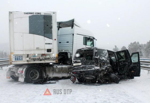 Водитель и пассажирка внедорожника погибли в ДТП на трассе «Сибирь»