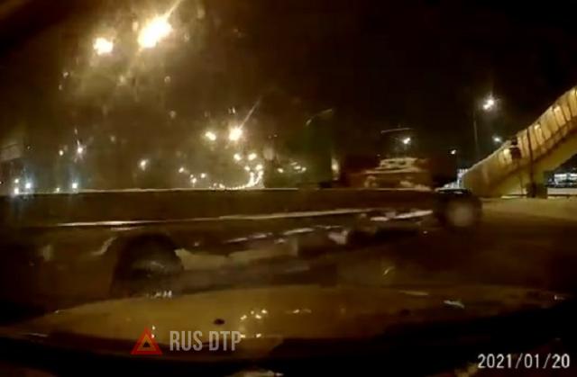 Момент массового ДТП в Подольске Момент массового ДТП в Подольске