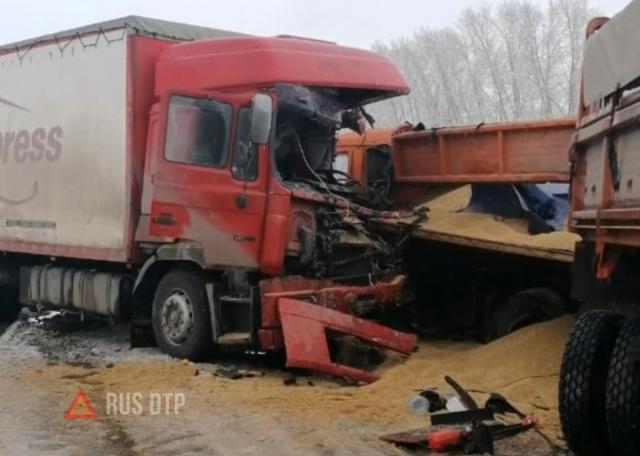 Водитель Renault погиб в ДТП с двумя грузовиками в Башкирии