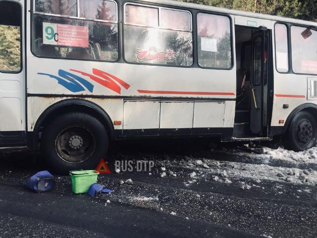 Момент ДТП с автобусом во Владимирской области
