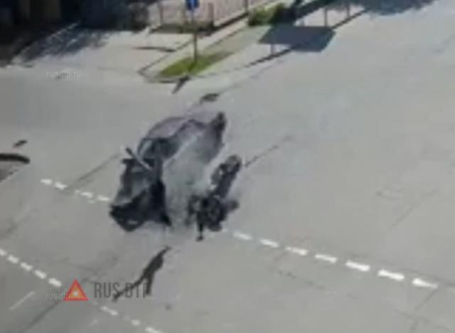 Мото ДТП на перекрестке Мото ДТП на перекрестке