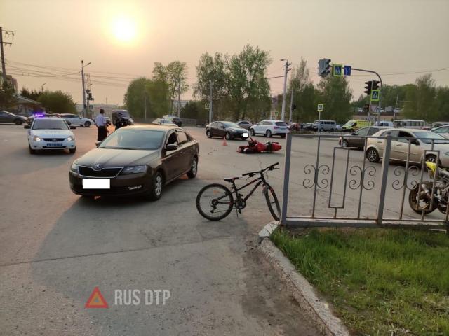 Мотоциклист пострадал в результате ДТП в Альметьевске. ВИДЕО