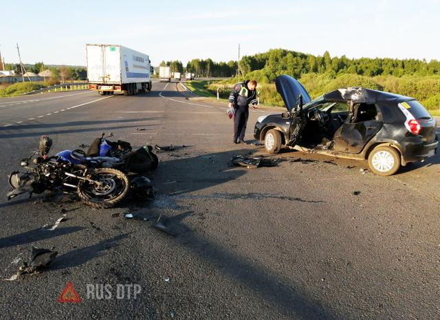 Женщина погибла в ДТП с мотоциклом в Нижегородской области