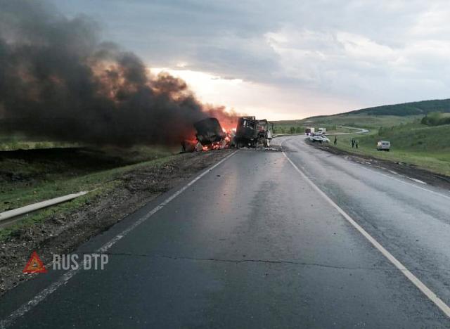 Два человека сгорели в автомобиле в результате ДТП в Саратовской области