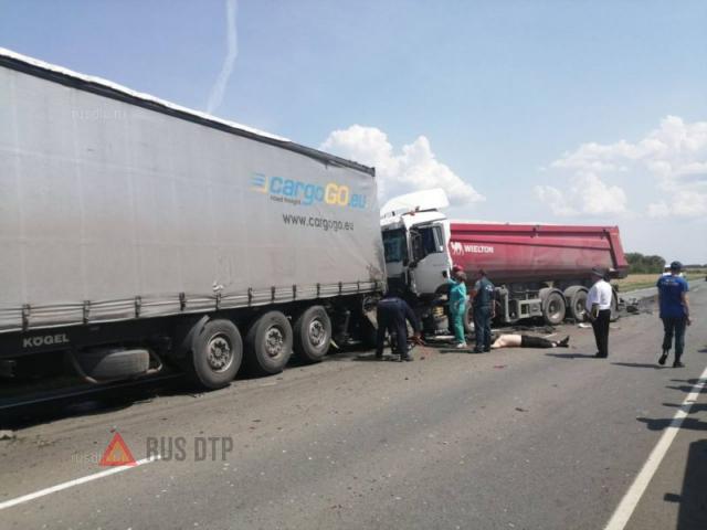 Водитель грузовика погиб в массовом ДТП в Саратовской области