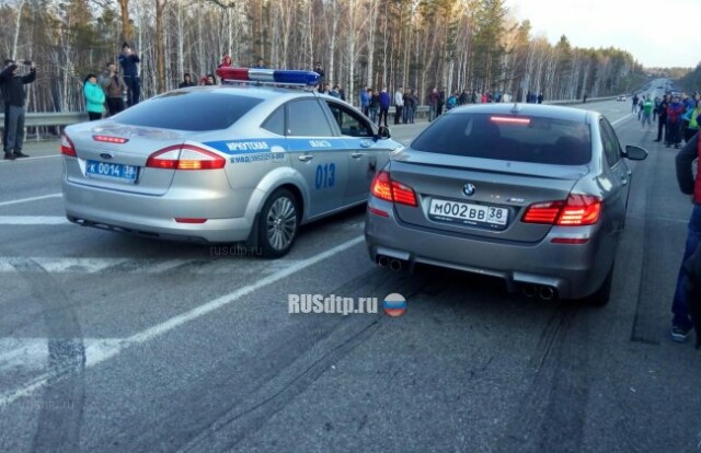 В Иркутской области драгрейсеры самовольно перекрыли федеральную трассу для проведения гонок 