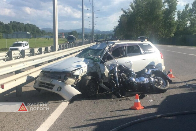 Мотоциклист разбился в ДТП на Алтае 