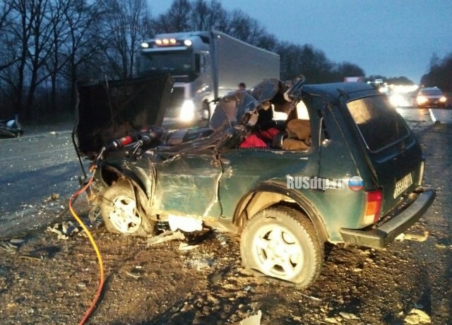 Водитель «Нивы» погиб в ДТП на трассе М-7 в Лысковском районе 