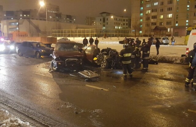 Появилось видео момента ДТП в Южном Бутово 