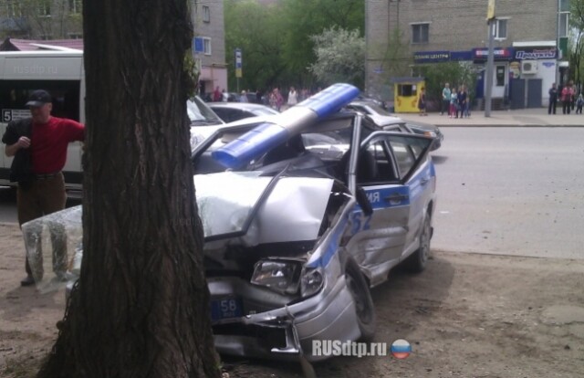 Авария с полицейской машиной в Пензе 