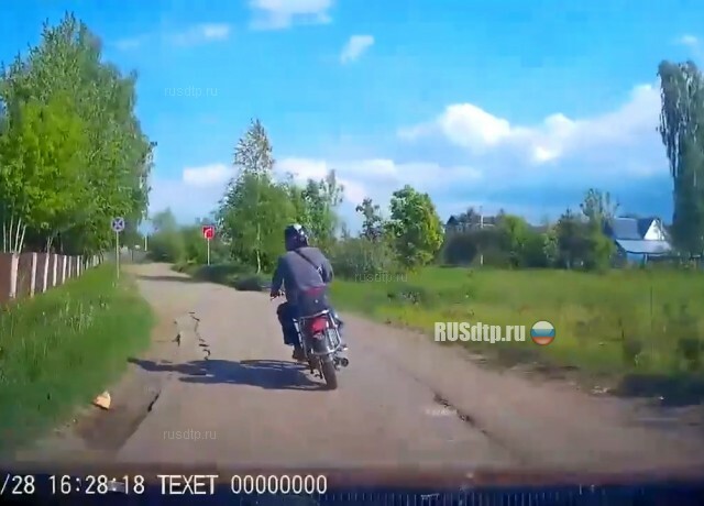 Погоня за пьяным мотоциклистом в Костроме