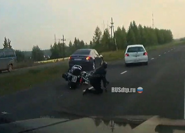 ДТП с мотоциклистом в Усть-Илимске