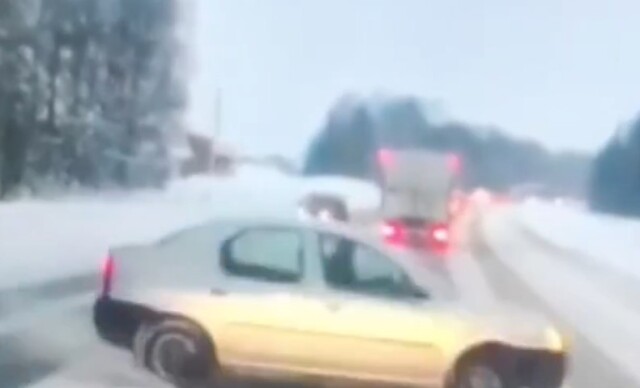 Женщина на «Логане» протаранила «Газель» на трассе Ижевск — Сарапул