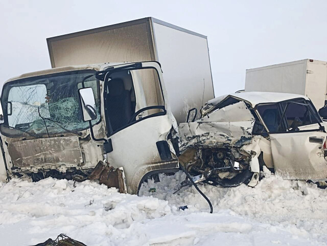 «Жигули» вынесло на встречную полосу: трое погибли под встречным грузовиком в Омской области 