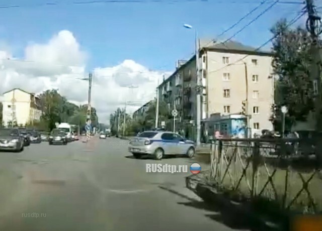 ДТП с машиной ДПС в Калининграде
