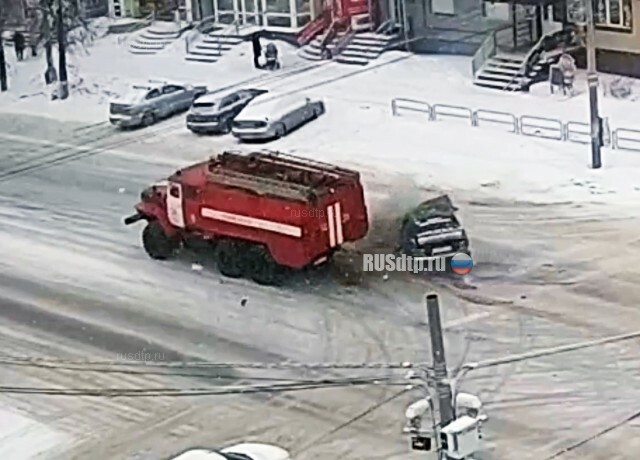 ДТП в Копейске с участием пожарной машины