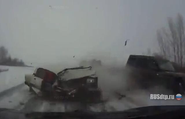 Февральское лобовое столкновение в Воронежской области 
