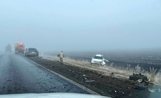 Туман и ледяной дождь стали причиной массового ДТП в Татарстане 