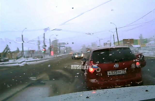 Авария в снегопад в Иванове