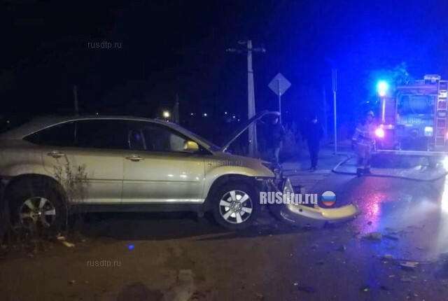 Видеорегистратор запечатлел момент ДТП в поселке Салмачи в Казани 