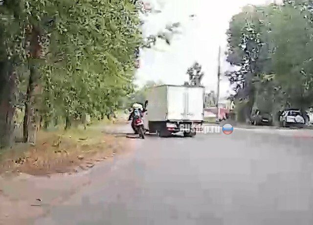 ДТП с мотоциклистом в Омске