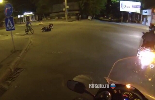 Пешеход попал под велосипед 