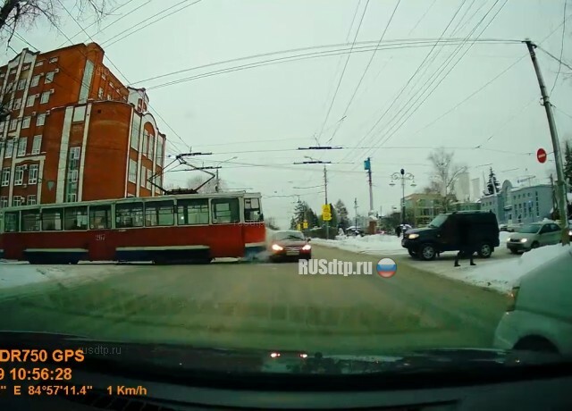 ДТП с участием трамвая в Томске