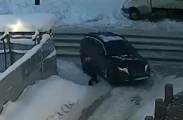 В Архангельске девочка поскользнулась и упала под колеса автомобиля