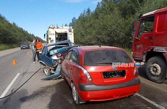 Опубликовано видео ДТП с участием 5 автомобилей на Суоярвском шоссе 