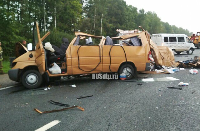 МВД обнародовало фото с места ДТП в Смоленской области, где погибли пять человек 