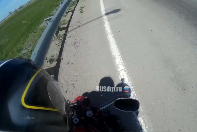 Мотоциклист не вписался в поворот