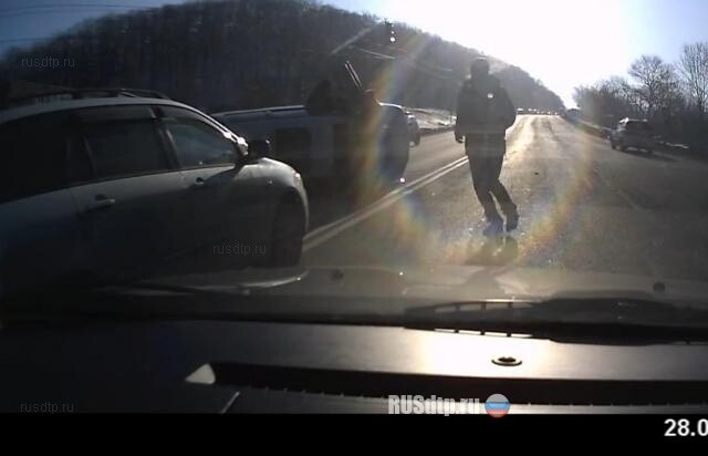 Перевернулся из-за спешуна 