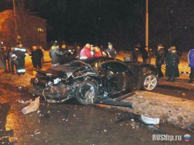 Черный Ford Mustang натворил бед в Киеве 