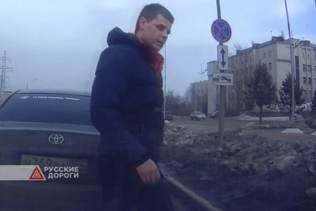 Конфликт на дороге в Красноярске