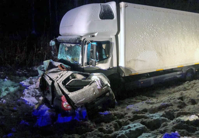 Renault Sandero вынесло под встречный фургон на трассе «Кола»: трое не выжили 