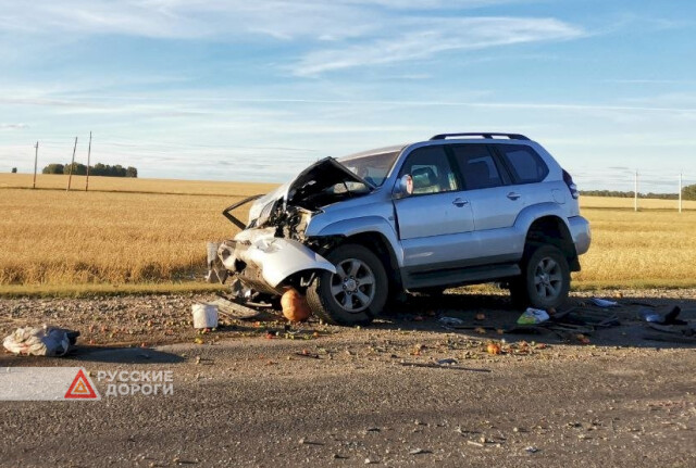 Момент смертельной аварии под Барнаулом 