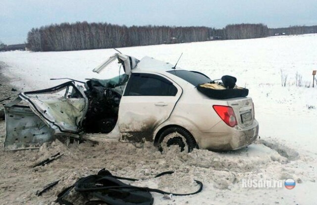 Грузовик и легковой автомобиль столкнулись под Омском 