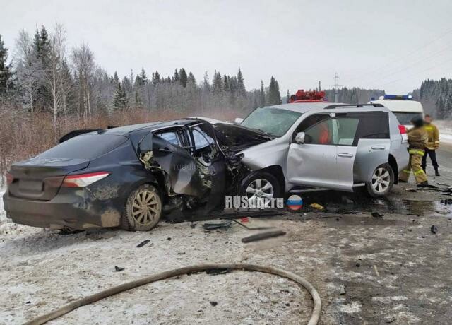 В Удмуртии в лобовом столкновении «Тойот» погибли три человека 