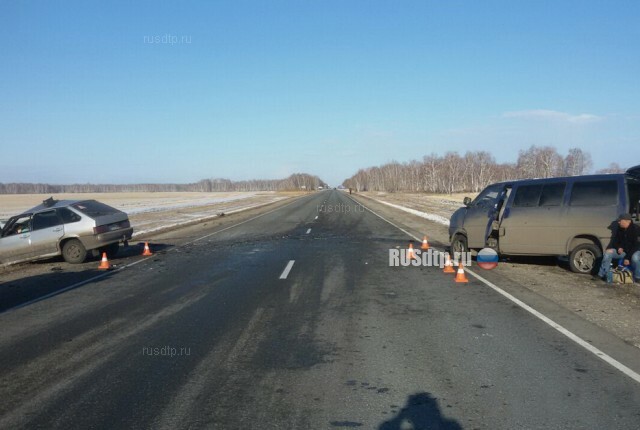 В Омской области в ДТП с участием микроавтобуса и легковушки погибли два человека 