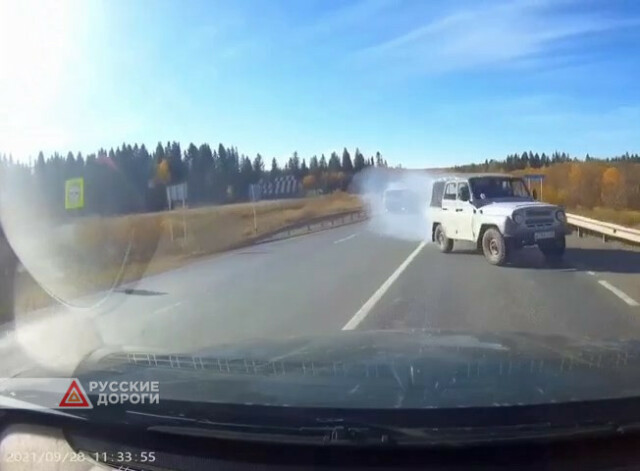 Водитель УАЗа едва не спровоцировал ДТП на трассе Пермь — Березники 