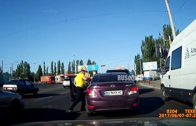 Разборка на дороге в Одессе