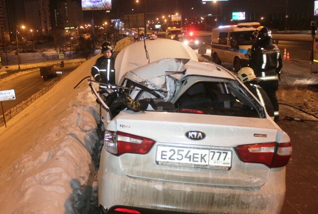 Женщина погибла в ДТП на Каширском шоссе в Москве 