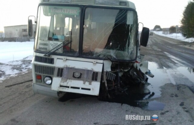 Легковушка столкнулась с автобусом под Соликамском 