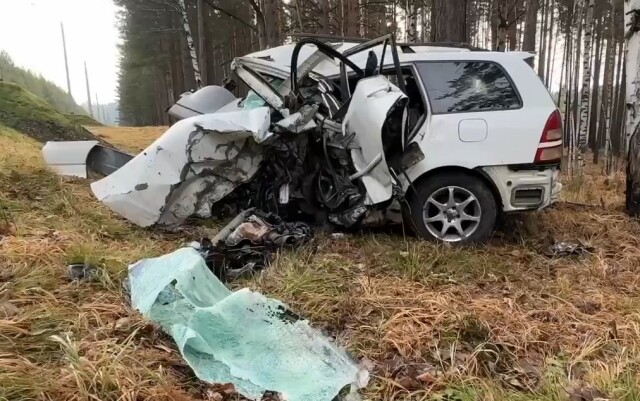 Видеорегистратор запечатлел момент гибели трёх человек на Байкальском тракте в Иркутске 