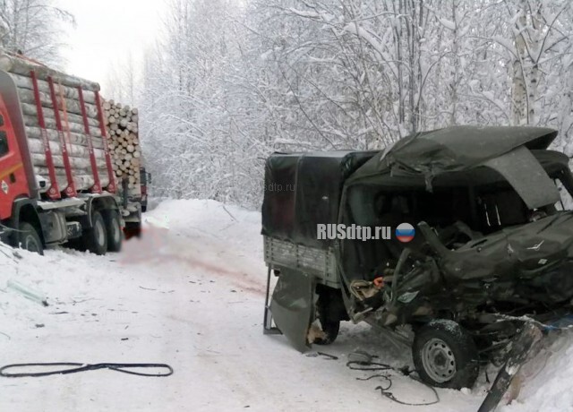 В Архангельской области в ДТП с лесовозом погиб пассажир УАЗа 