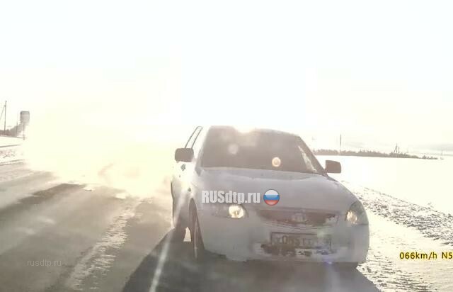 Столкновение двух машин в Татарстане попало на видеорегистратор