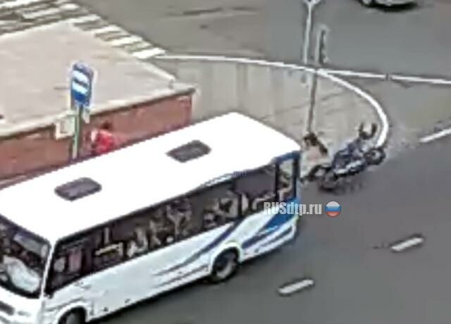 ДТП с участием мотоцикла и автобуса в Белгороде
