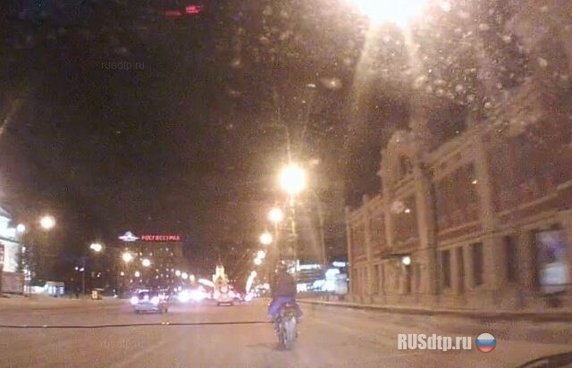 На мотоцикле зимой 