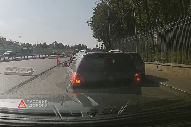 Авария с обочечником на Пулковском шоссе