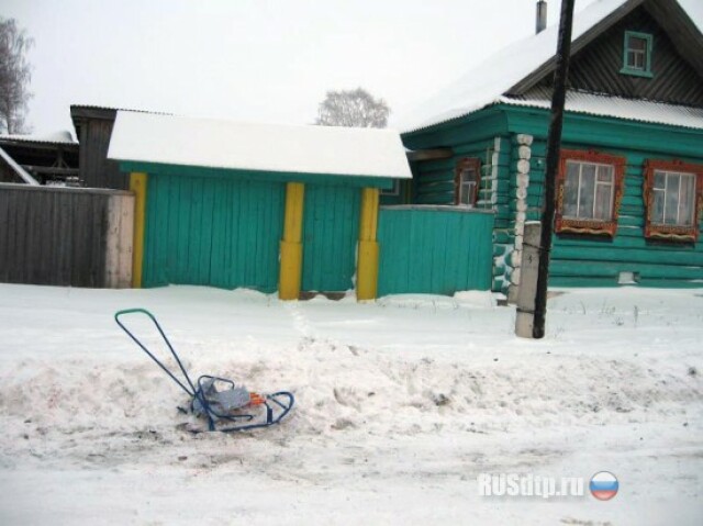 Трактор раздавил санки с ребенком 